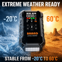 Démarreur de batterie professionnel 4-en-1 robuste 1000A 160PSI 12000mAh avec compresseur d'air intégré et gonfleur de pneus portable