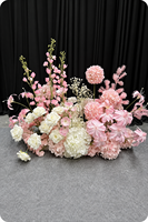 Fleur artificielle en soie rose pivoine pour allée de mariage, arrangement floral prêt à l'emploi pour banquets, cérémonies, allées, Chine