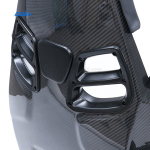 Sièges baquets sport légers noirs sur mesure avec support élevé en fibre de carbone pour Porsche Taycan - Product Image 5