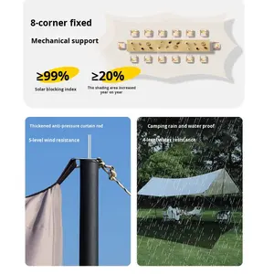 Auvent de camping portable sur mesure, quatre saisons, protection solaire, abri imperméable, protection UV, grande auvent extérieure - Product Image 4