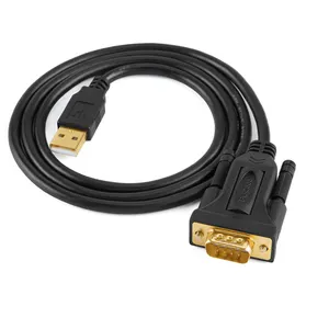 Adaptador de Puerto USB2.0 a RS232 FTDI COM Cable coaxial 9 DB9 Pin PC PDA Aplicación de video GPS 0,6 m 1M 1,8 m 2M Opciones 8m de longitud