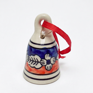 Mini cloche suspendue en céramique durable, peinte à la main, multicolores, pour la décoration de la maison, du mur, de la cheminée, pour les anniversaires et Noël - Product Image 1