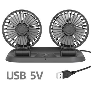 Ventilateur solaire double tête silencieux pour voiture, rotation à 360°, refroidissement, ventilateur USB pour l'intérieur de la voiture - Product Image 4