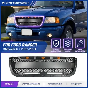 RP Style <b>For</b> 1998-2000 2001-2003 Car Front <b>Grille</b> With Lights Replacement Installation <b>Mesh</b> Cover Accessories - Product Image 1