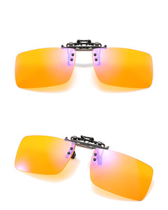 <strong>Low</strong> MOQ Large Square Anti Blue Light <strong>Glasses</strong> Flip up Blue Light Blocking <strong>Glasses</strong> Clip on <strong>Glasses</strong> - Product Image 1