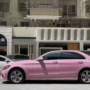 Usine en gros mousseux rose perle diamant poudre film d'emballage de voiture film changeant de couleur de voiture mat diamant poudre - Product Image 3