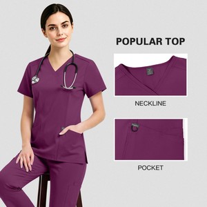 46044, Conjuntos de Uniformes Médicos Unisex con Cordón Ajustable, Conjunto Quirúrgico <span class=keywords><strong>Rojo</strong></span> Spandex, Conjunto Quirúrgico Verde Unisex - Product Image 1