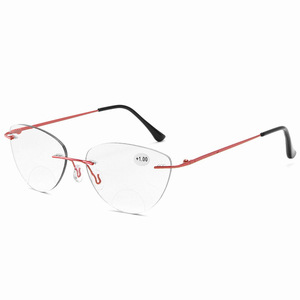 Lunettes de soleil presbytie légères sans monture Minya SG-79 pour femmes, haute <span class=keywords><strong>définition</strong></span>, anti-lumière bleue, dioptrie 0~+4.0, bifocales - Product Image 4