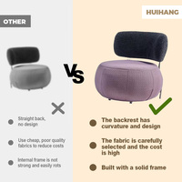 Canapé à un seul bras de style moderne du milieu du siècle, fauteuil d'appoint nordique pour la chambre à coucher, meubles de salon en gros