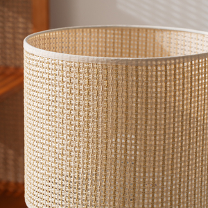 Оптовая продажа: Современная настольная лампа из белой керамики для спальни, офиса, дома, в стиле модерн, с абажуром из конопляной веревки - Product Image 4