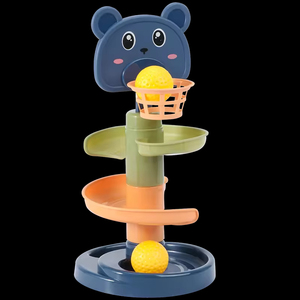Juguete Educativo Temprano de Plástico con Torre de Bolas Rodantes <span class=keywords><strong>para</strong></span> Bebés y Niños de 5 a 7 Años con Pista Giratoria Apilable, Regalo - Product Image 6