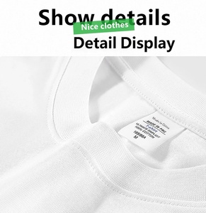 חולצות טי חלקות איכותיות 300 גרם 100% כותנה, סיטונאי, כבדות, גדולות במידה, הדפסת משי, חולצות טי לגברים בהתאמה אישית - Product Image 4