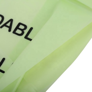 Compostabe personnalisé refermable 100% Pla Pbat <span class=keywords><strong>T</strong></span>-shirt en plastique biodégradable écologique Sacs d'emballage de supermarché - Product Image 3