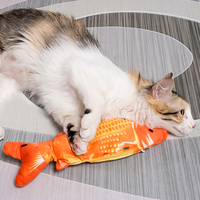 Jouet interactif pour chat en forme de poisson, électrique, souple, USB, avec mouvements de simulation de danse, pour la vente en gros