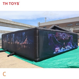 Fast air Shipping to Door, 8x8m Giant Inflatable <strong>Haunted</strong> House,<strong>circus</strong> Clown Theme Inflatable Laser Tag Maze Games for Halloween - Product Image 4