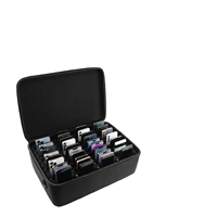Étui de rangement rigide pour disques durs de 3,5 pouces, boîte de transport pour disques durs de grande capacité à 14 baies avec serrure, diviseurs mobiles, pochette rembourrée