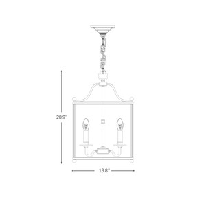 โคมไฟระย้าทรงกระบอกทองแดงสไตล์อเมริกันสมัยใหม่ พร้อมโคมแก้วรูปกรงนก สำหรับติดตั้งในระเบียง ทางเดิน ร้านอาหาร - Product Image 2