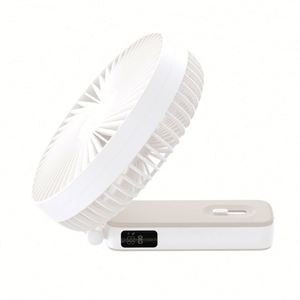 <b>Desk</b> 6 Inch Portable <b>Foldable</b> Handheld Rechargeable Four Speed Adjustable Large Blade Fan - Product Image 1