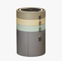 Hanyee - Coiffeuse moderne minimaliste et créative, ensemble de coiffeuse cylindrique avec tabouret, table de maquillage avec miroir pour chambre à coucher