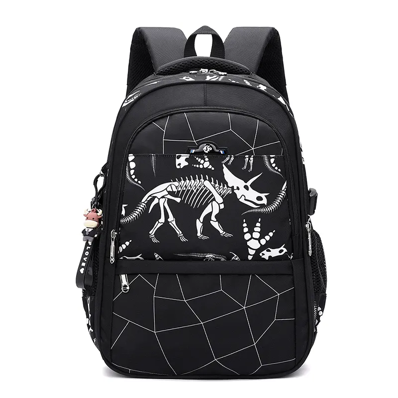 Nouveau design dinosaure enfants sac à dos mochila escolar enfants animaux sacs d'école garçons noir sac à dos léger sac à dos décontracté