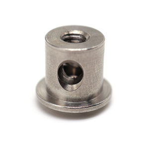 Tuercas de Seguridad Ranuradas de Cabeza Plana, Mecanizadas por CNC de Alta Precisión, Personalizadas, de Acero Inoxidable Plateado - Product Image 3