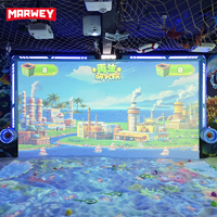 MARWEY Solution Créative Aire de Jeux Intérieure pour Enfants Jeu de Projection Capteur Laser Piscine à Sable Interactive Immersive