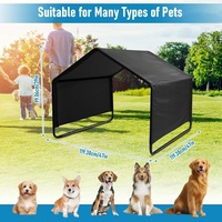 Moderne extra grote hondentent voor honden & katten, waterdichte schuilplaats met grondspijker, grijs zon- en regenhoes