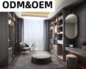 Muebles de Dormitorio y <span class=keywords><strong>Vestidor</strong></span> Abierto Moderno de Vidrio Resistente Personalizado para Sala de Estar - Product Image 1