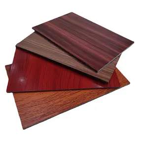 建筑立面木质饰面覆层材料铝粘结尺寸5毫米铝复合板ACP板