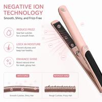Lisseur à cheveux Torlin Electric Sleek Style pour cheveux épais et crépus, technologie LED PTC, tension universelle, arrêt automatique après 60 minutes, usage domestique