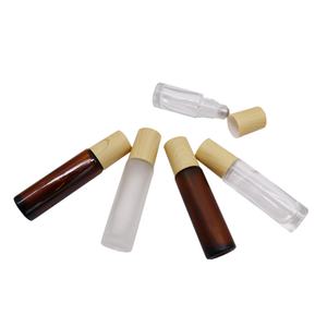 Clear Frosted <b>Roll</b> <b>on</b> Glass Bottle10ml 15ml with Plastic Lid Steel Roller - Product Image 2