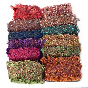 2 Inch(5 Cm) Màu Sắc Tự Nhiên Sọc Kích Thước Nhỏ Pheasant Feather Trims Fringe Với Satin Ribbon May Thủ Công Mỹ Nghệ Trang Phục Trang Trí - Product Image 1
