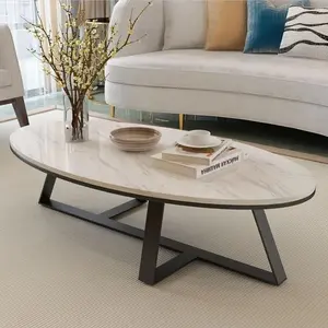 Top Popular Modern White Sintered Stone Coffee Table For Sale