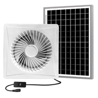 Ventilador Circular de 12V CC para Toda la Casa, Ventilador de Extracción Potente para Cocina, Ventana, Pared, Baño, Ventilación Solar para Techo
