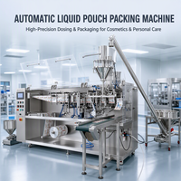 Machine d'emballage horizontale à commande servo, pompe à piston automatique, machine de remplissage de liquides et de pâtes pour sauces, shampooings, cosmétiques