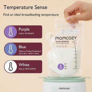 Sacs de conservation du lait maternel <span class=keywords><strong>Momcozy</strong></span> Easy Pour 8 oz, changement de couleur sensible à la température, 200 unités, autoportants, sans fuite, pré-stérilisés, pour congélateur - Product Image 2