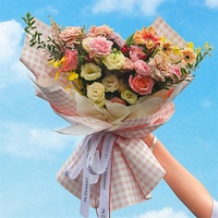 Papier d'emballage écologique pour bonbons cadeaux, 10 pièces, emballage cadeau, impression personnalisée Vintage, Bouquet à pois
