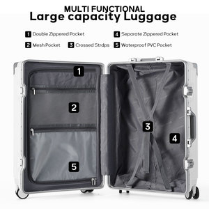 Colorful Design Durable Portable Trolley <strong>Bag</strong> <strong>with</strong> Cup Holder 20/24/28inches Spinner <strong>Wheel</strong> <strong>Lightweight</strong> Waterproof <strong>Travel</strong> Suitcase - Product Image 6