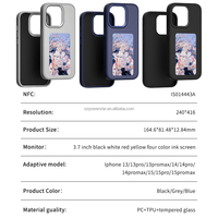 Étui de téléphone à écran E-Ink NFC, changement d'image en 30 secondes, affichage personnalisable pour iPhone 13-17 Pro Max