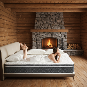 Colchón Moderno Híbrido de Espuma Viscoelástica con Resortes Ensacados, Cómodo, Tamaño Queen/King, Comprimido en Caja, Calidad de Hotel 5 Estrellas - Product Image 1