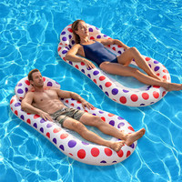 Matelas flottant gonflable personnalisé pour adultes avec dossier en maille, type hamac aquatique pour piscine