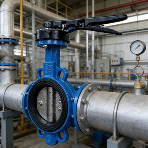 วาล์วผีเสื้อแบบมีมอเตอร์ ขนาด 38 มม. 250 มม. 1200 มม.6 นิ้ว แบบหน้าแปลน พร้อมด้ามจับ ยี่ห้อ Sanitary Tri Clamp จากประเทศจีน - Product Image 2