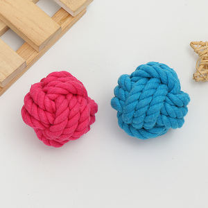 Jouets à mâcher pour chiens en <span class=keywords><strong>coton</strong></span> de petite taille, durables, résistants aux morsures, interactifs, pour le nettoyage des dents, corde à mâcher, balle pour chats - Product Image 6