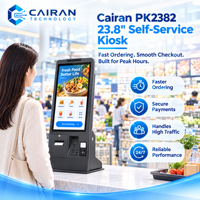 Terminal de commande pour food court CAIRAN, borne de paiement tactile pour buffet et cantine en libre-service avec kit d'affichage Android