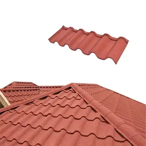 품질 제조 고전적인 타일 돌 코팅 금속 지붕 타일 다채로운 돌 코팅 금속 지붕