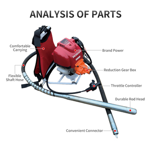 कंक्रीट कंपन बैकपैकर पेट्रोल इंजन कंपन सीमेंट मंजिल भवन पोर्टेबल - Product Image 2