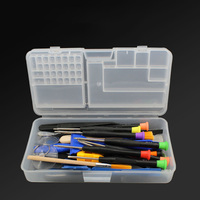 Boîte de rangement en plastique PP double couche pour composants, réparation de téléphones portables, cartes mères, puces, vis, pièces détachées, avec logo et couleur personnalisés