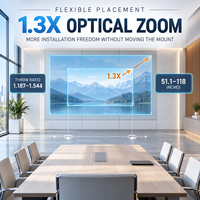 Projecteur laser Optoma EL5500W 6000 lumens WXGA avec zoom 1,3x pour les entreprises, l'éducation, les salles de conférence, les simulateurs de golf