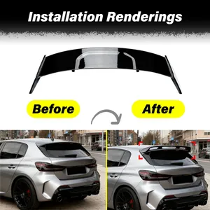 Pour BMW Série 1 F40 116i 118i Standard 2019 2020 2021 2022 2023 2024 Kit de carrosserie de décoration de spoiler de toit arrière automobile - Product Image 2