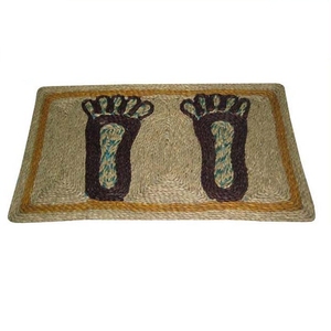 Alfombra de mesa de junco marino con estampado animal, ecológica, hecha a mano, decoración para comedor, fibra natural, resistente al calor, exportación global, venta al por mayor - Product Image 1